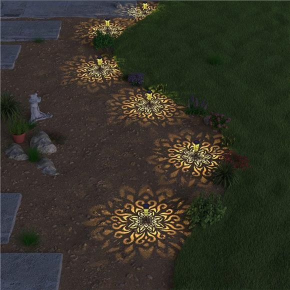 8 Pack Solar Lights Outdoor Garden Decorative Solar Garden Light with Warm Light - Picture 2 of 6